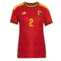 Camiseta Bélgica Zeno Debast #2 Primera Equipación Replica Mundial 2026 para mujer mangas cortas